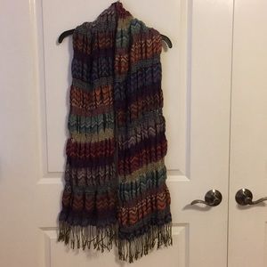 Cute multicolor chevron gathered scarf